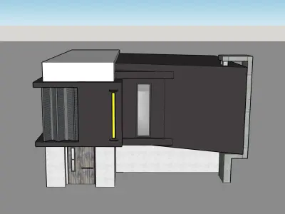 Architectural 3D model modern house 3D model
