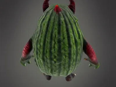 Scary pickle monster 3D print model