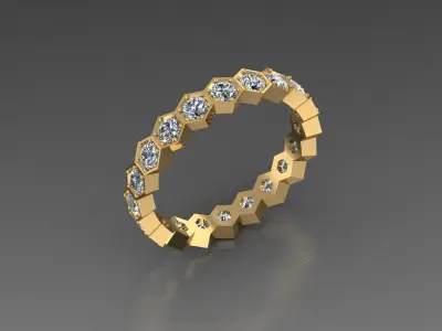 rings diamond eternity ring 3D print model