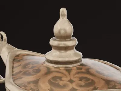 Genie Magic Lamp Low-poly 3D model