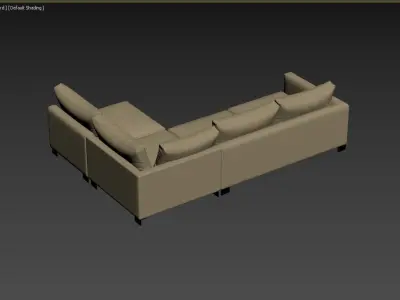 Sofa Zara Corner unit medium  left hand facing extra deep 3D model