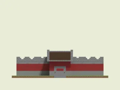District Walls 3D model
