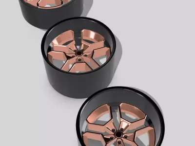 20inch HURACAN Concave Wheels 3 offsets w Tires 3D print model