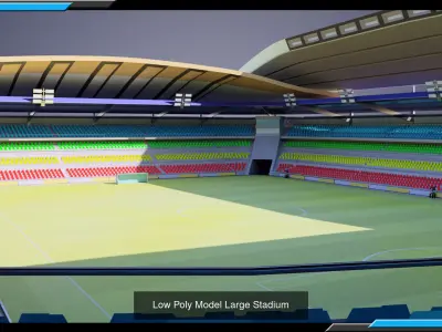 Modular Stylized Football Character plus Stadium 3D Model Pack