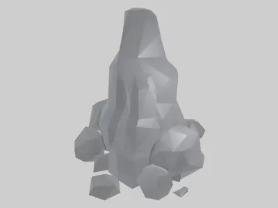 Rocks polygonal Free low-poly 3D model