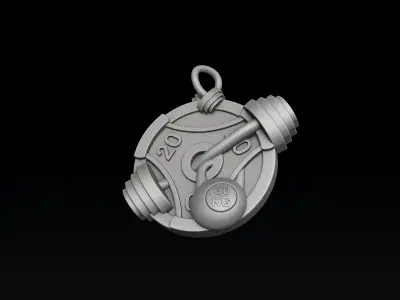 Gym Barbell Pendant 3D print model