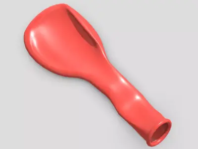 Flat Balloon Low-poly 3D model