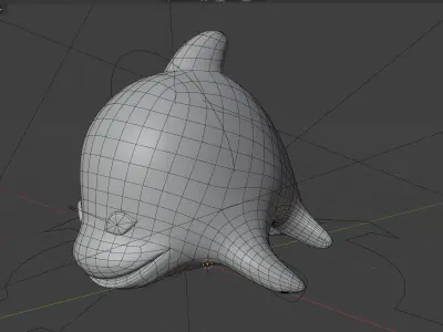 Dolphin Low-poly 3D model 8
