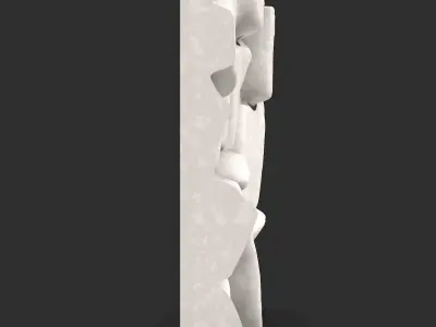 Ancient Schist Rock Wall Asset 3D print model