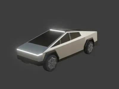 Tesla Cybertruck Low Poly Low-poly 3D model buy