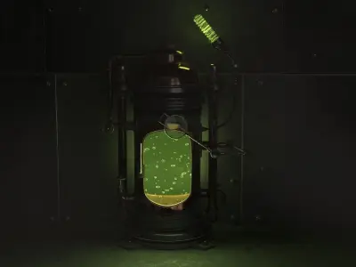 Steampunk Box For Experiments Low-poly 3D model