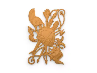 Classic decor ornament v-3D model 66 3D model