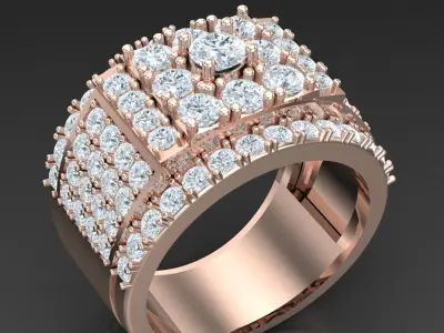 Luxury Men Rings Designs 4MR063 3D print model