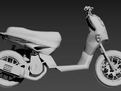 mbk stunt yamaha slider BCD Low-poly 3D model