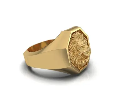 LION RING 3D print model