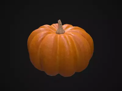 Pumpkin autumn vegetable Free low-poly 3D model