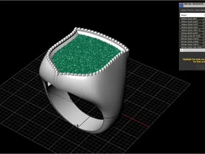 shield man signet ring model 586 3D print model