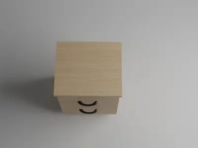 Wooden drower Free 3D model