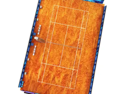 2024 Olympic Tennis Court 3D model