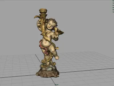 Angel Figure Low-poly 3D model