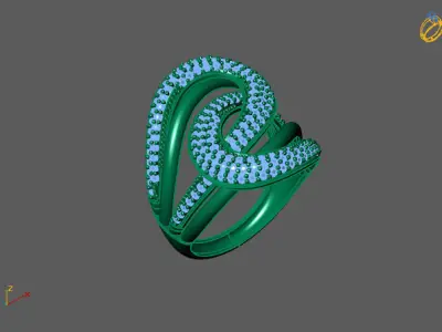STL 3DM Print Ready Women Diamond Ring Lightweight Printable  3D print model purchase