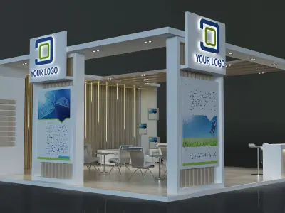  Booth Exhibition Stand a672b 3D model