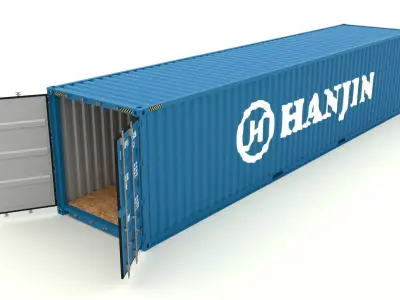 Shipping container Hanjin 3D model