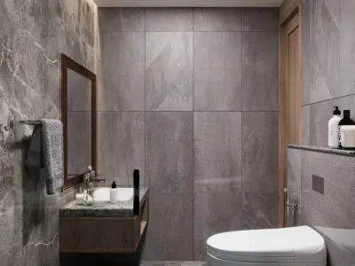 Wabi sabi Style luxury Hotel suite Design 3D model