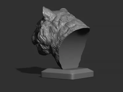 Tiger bust 3D print model