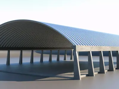 Arch roof 3D model