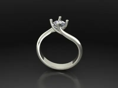 28 solitaire rings 0 75 ct 3D print model