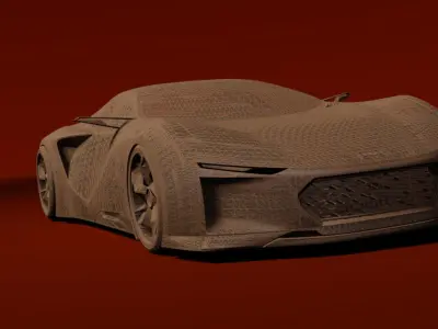 Quattro Spectre coupe version Low-poly 3D model