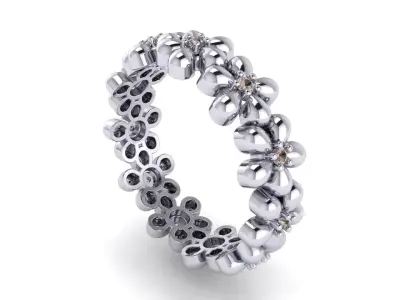 Flowers Rings  3D print model