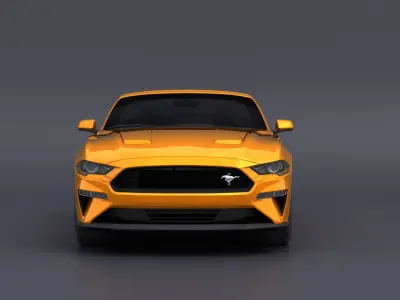 Ford Mustang Convertible 2022  Low-poly 3D model