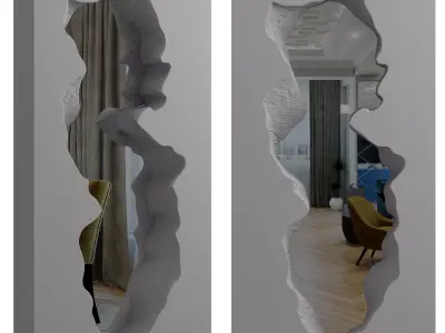 Broken mirror 3D model