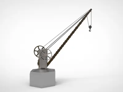 old harbour crane 3D model