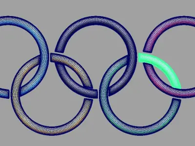 Olympic 3d Logo 3D model