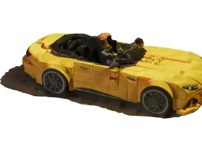 Mercedes SL LEGO 3D model