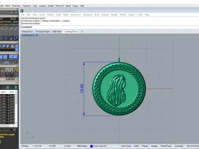 girl pendant 3D printable file Free 3D print model