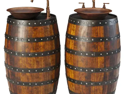 Barrel sink 3D model