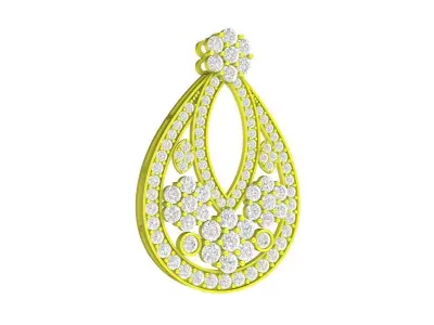 A7769 Luxury Korean Diamond Women Pendant 3D print model