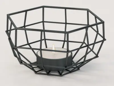 Deco De Ville Geometric Pattern Tea Light Centerpiece Decoration 3D model