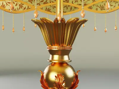 Vintage Decorative Table Lamp 3D model