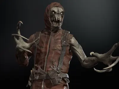 SuperZombie4 for pack Low-poly 3D model