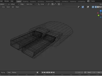 Square Exhausts for Sports or Luxury Cars Low-poly 3D model