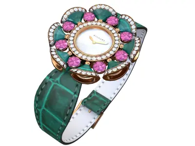 Bvlgari Divas Dream Watch 18 kt rose gold case Low-poly 3D model