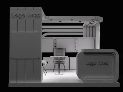  Booth Exhibition Stand a114  3D model