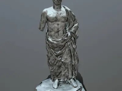 statue 1 roman Low-poly 3D model
