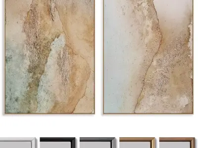 Abstract Painting Frame set 3D model 17
