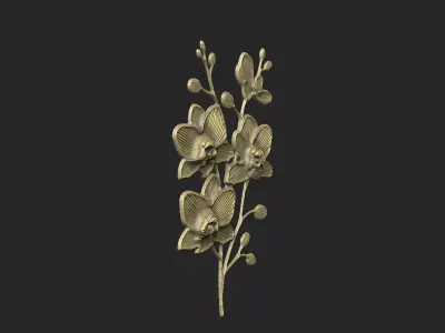  orchids design petal detail luxury unique leave flower 3D print model